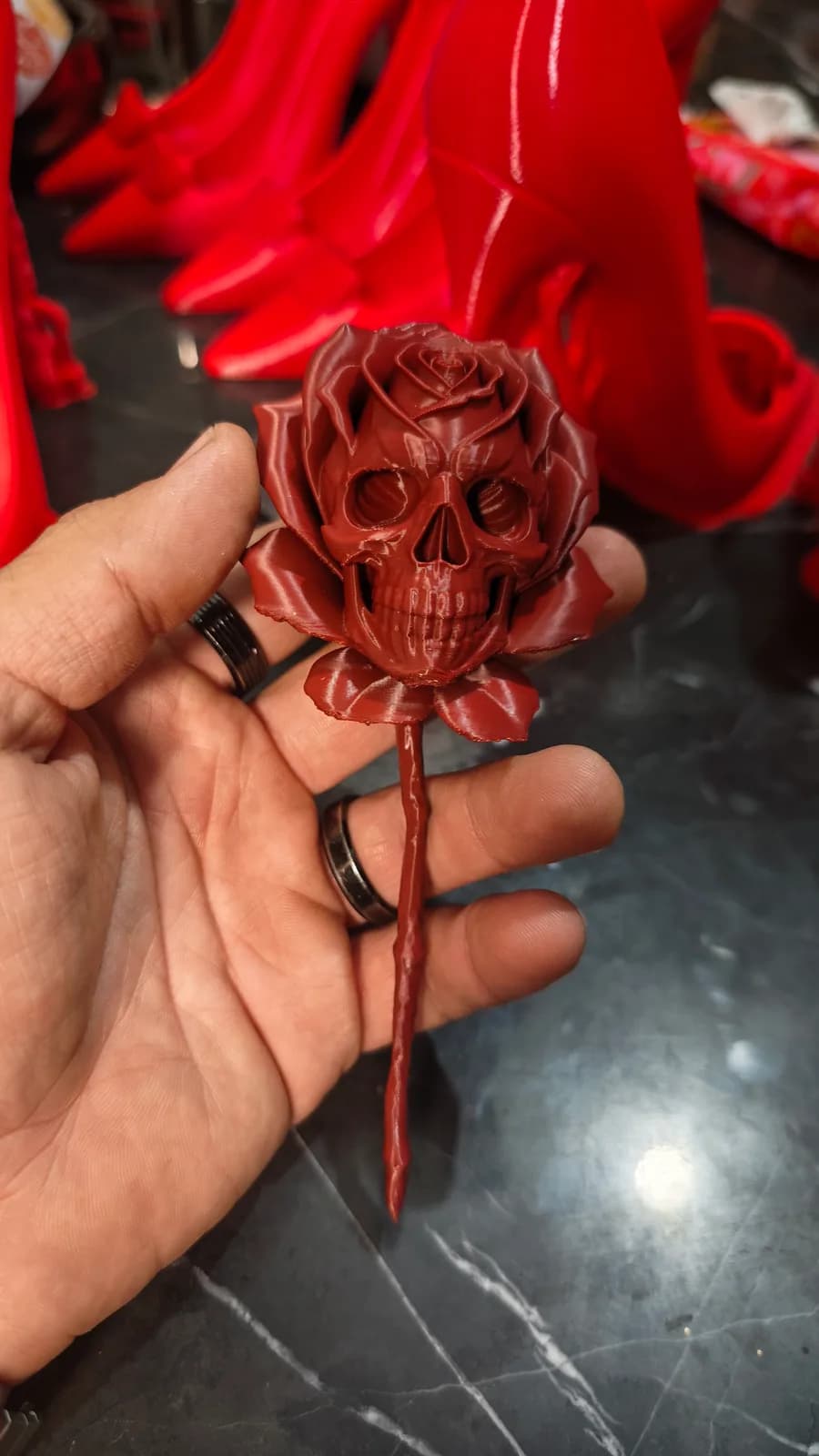 Rosa calavera, impresión 3D de Estamparte