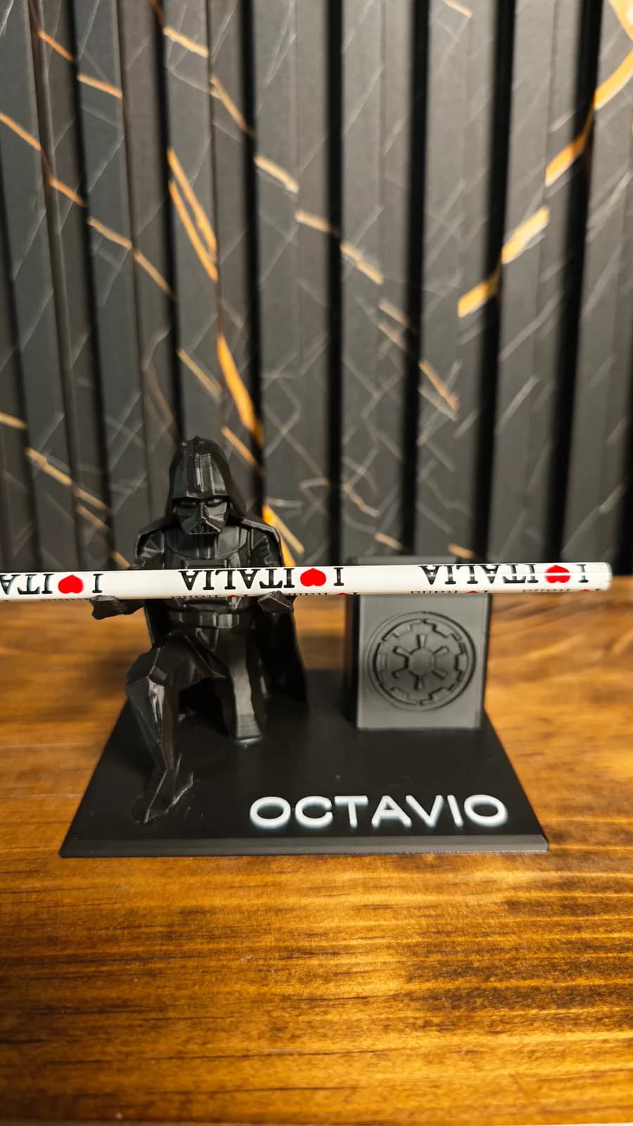 Organizador de escritorio con tu nombre, impresión 3D de Estamparte