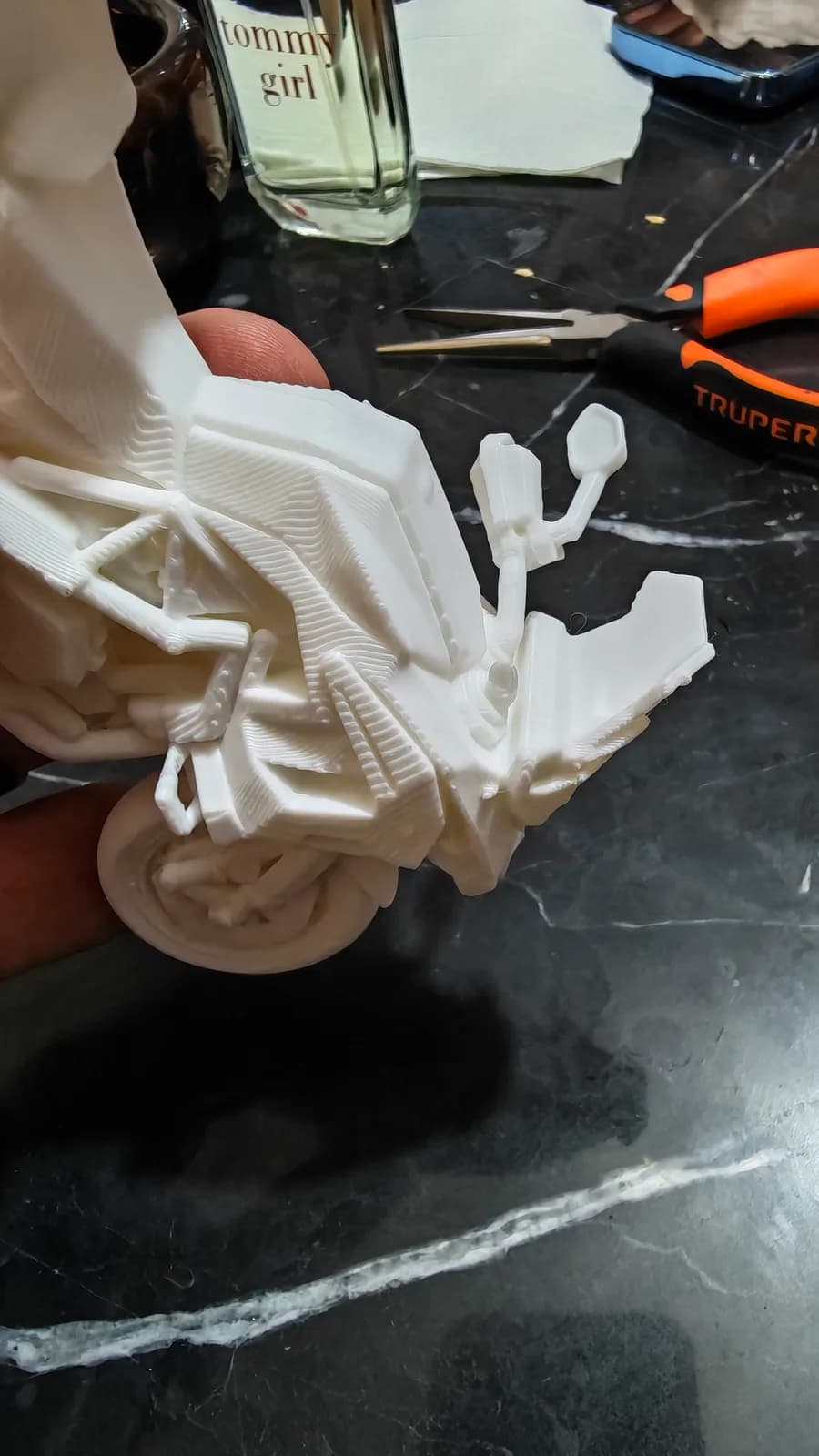 Moto a escala, impresión 3D de Estamparte
