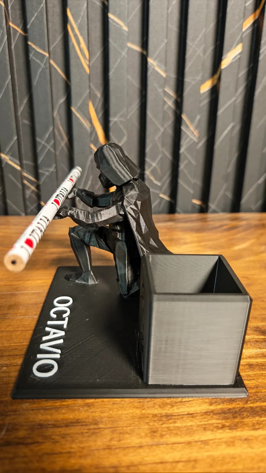 Organizador de escritorio con tu nombre, impresión 3D de Estamparte