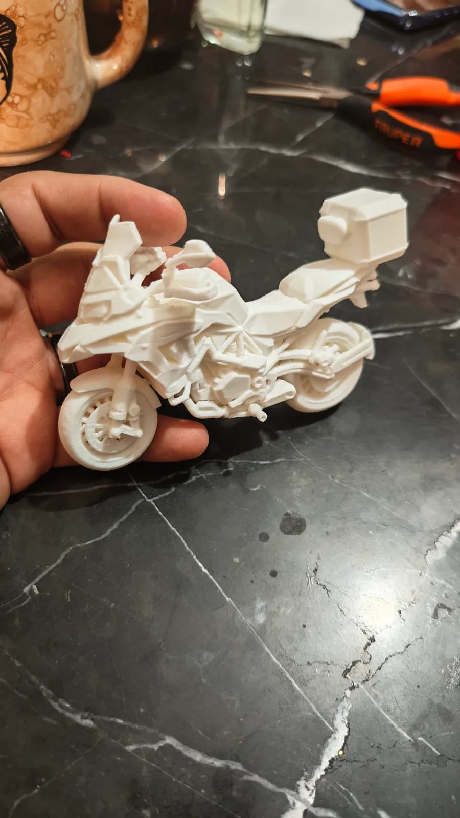 Moto a escala, impresión 3D de Estamparte