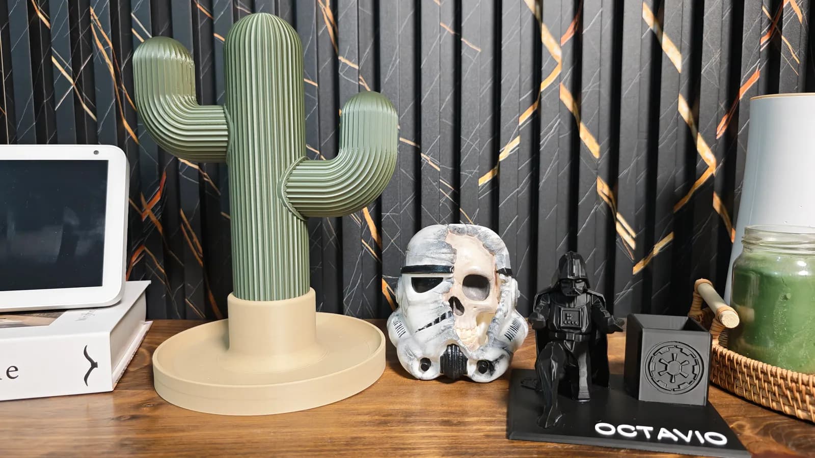 Cactus para audífonos y reloj, impresión 3D de Estamparte
