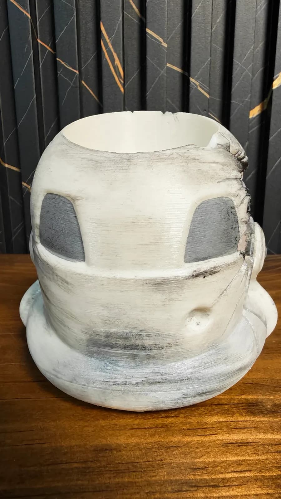 Maceta casco galáctico con calavera, impresión 3D de Estamparte